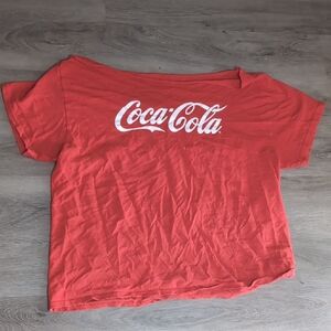 Coca-Cola Classic Off The Shoulder Red Tee
